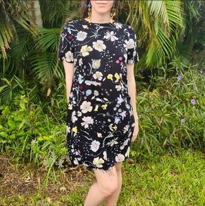 Floral Black Dress